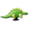 3D-charm i form av en grön dinosaurie med fjäll som Jibbitz-berlocker