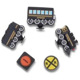 3D-tåg, 5-pack Jibbitz-berlocker
