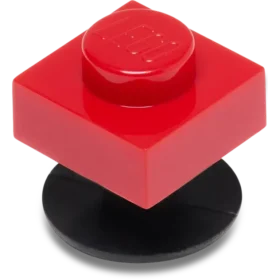 4Lw Röd 1×1-platta Jibbitz™-berlocker
