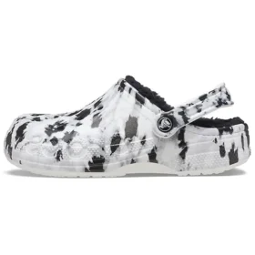 Baya Lined Clog, fleecefoder, unisex, vita och grå tofflor ”White Grey”