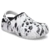 Baya Lined Clog, fleecefoder, unisex, vita och grå tofflor ”White Grey”