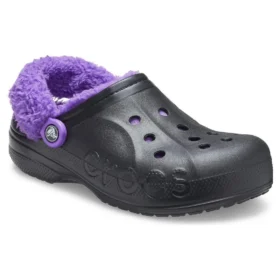 Baya Lined Clog with Pälsrem ”Svart Lila”