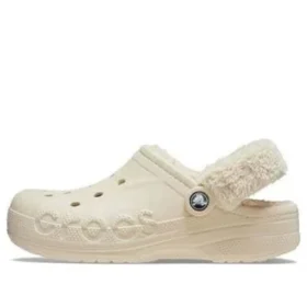 Baya Lined Fuzz Strap Clogs ”White”