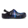 Baya Lined Fuzzy-Strap Galaxy Clogs ”Black Multi”