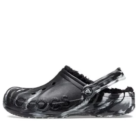 Baya Lined Marmorerade Clogs ”Black Silver”