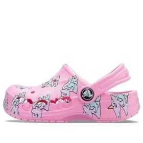 Baya säsongsbetonade Clogs med tryck ”Pink White”