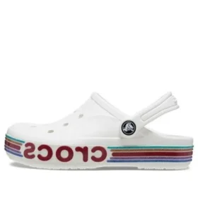 Bayaband Rainbow Glitter Clogs ”White Red”