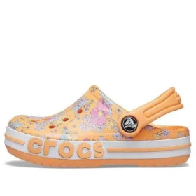 Bayaband säsongsbetonade Clogs med tryck ”Orange White”