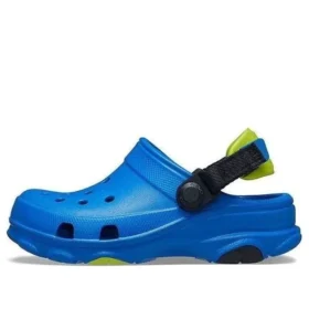 Blå sandaler med platt klack