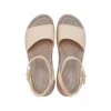 Brooklyn ankelremssandaler med kilklack ”Cream White Brown”