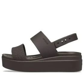 Brooklyn Croco Low Espresso Sandal ”Brown”