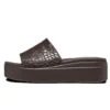 Brooklyn Croco Shine Slide-sandaler ”Espresso”