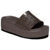 Brooklyn Croco Shine Slide-sandaler ”Espresso”