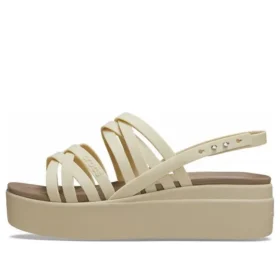 Brooklyn Strappy Low Wedge ”Bone”