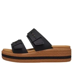 Brooklyn Woven Buckle Sandaler ”Black Brown”