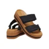 Brooklyn Woven Buckle Sandaler ”Black Brown”