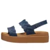 Brooklyn Woven Wedge Sandaler ”Blue Brown”