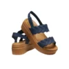 Brooklyn Woven Wedge Sandaler ”Blue Brown”