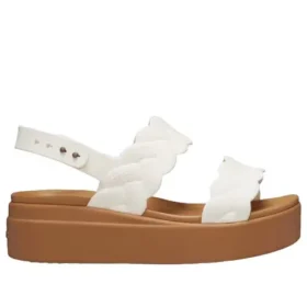 Brooklyn Woven Wedge Sandaler ”White Brown”
