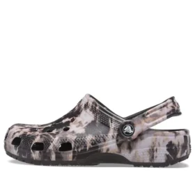 Classic Bleach Dye Clogs ”Black White”