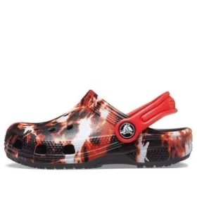 Classic Bleach Dye Clogs ”Red White Black”