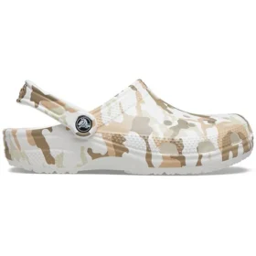 Classic Clog med kamouflage-tryck för stranden ”White Camouflage”