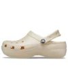 Classic Clog Platform Shimmer ”Vanilla”
