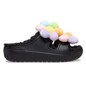 Classic Cozy Daisy Clogs ”Black Multi”