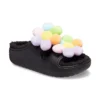 Classic Cozy Daisy Clogs ”Black Multi”
