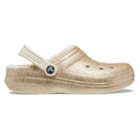 Classic Glitter Lined Clog ”Gold White”