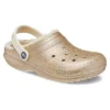 Classic Glitter Lined Clog ”Gold White”
