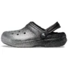 Classic Glitter Lined Clogs ”Black Silver”