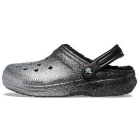 Classic Glitter Lined Clogs ”Black Silver”