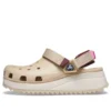 Classic Hiker Clogs ”Beige White Red”