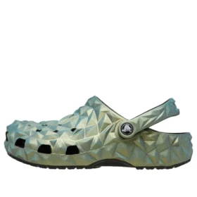 Classic Iridescent Geometric Classic Clog ”Green”