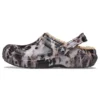 Classic Lined Bleach Dye Clogs ”Black White Beige”