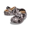Classic Lined Bleach Dye Clogs ”Black White Beige”