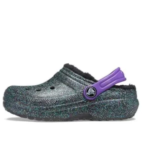 Classic Lined Clog ”Black Purple Sparkles”