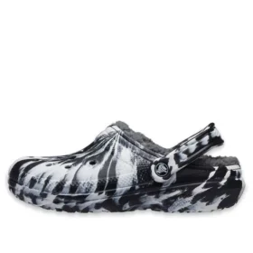 Classic Lined Clog utomhussandaler ”Marbled White Black”