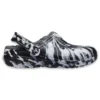 Classic Lined Clog utomhussandaler ”Marbled White Black”