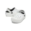 Classic Lined Clog ”White Grey”