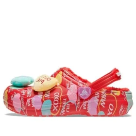 Classic Lined Elevated Sweethearts Clogs ”Red multi”