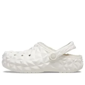 Classic Lined Geometric Clogs ”White”