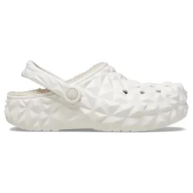 Classic Lined Geometric Clogs ”White”
