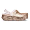 Classic Lined Glitter Clog ”Gold Pink”