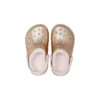 Classic Lined Glitter Clog ”Gold Pink”
