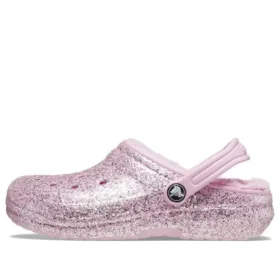 Classic Lined Glitter Clogs ”Pink”