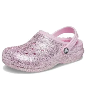 Classic Lined Glitter Clogs ”Pink”