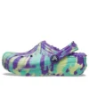 Classic Lined Marbled Clog ”Neon Purple Multi”