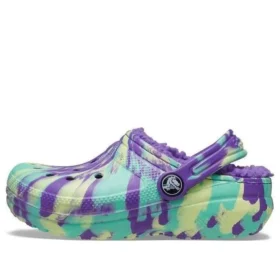 Classic Lined Marbled Clog ”Neon Purple Multi”